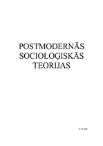 Конспект 'Postmodernās socioloģiskās teorijas', 1.