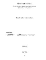 Отчёт по практике 'Finanšu vadības prakses atskaite', 1.