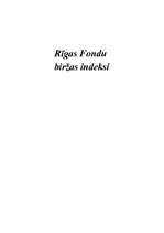 Реферат 'Rīgas Fondu biržas indeksi RICI un DJ RSE', 1.