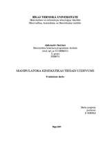 Конспект 'Manipulatora kinemātikas tiešais uzdevums', 1.