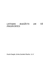Эссе 'Latvijas budžets un tā prioritātes', 1.