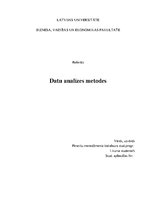 Реферат 'Datu analīzes metodes', 1.