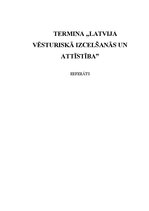 Эссе 'Termina "Latvija" vēsturiskā izcelšanās un attīstība', 1.