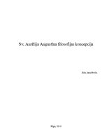 Реферат 'Svētā Aurēlija Augustīna filosofijas koncepcija', 1.