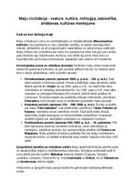 Конспект 'Maiju civilizācija: vēsture, kultūra, mitoloģija, sabiedrība un kultūras mantoju', 1.