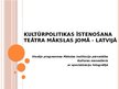 Презентация 'Kultūrpolitikas īstenošana teātra mākslas jomā Latvijā', 1.