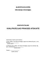Отчёт по практике 'Datorsistēmu un datortīklu administratora kvalifikācijas prakses atskaite', 1.