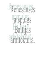Реферат 'Renesanses atspulgs Baltijas arhitektūrā', 1.