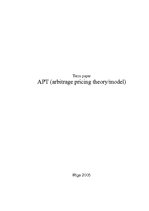 Реферат 'APT - Arbitrage Pricing Theory / Model', 1.