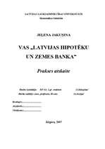 Отчёт по практике 'VAS „Latvijas Hipotēku un zemes banka”', 1.