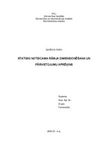 Конспект 'Statiski noteicama rāmja dimensionēšana un  pārvietojumu aprēķins', 1.