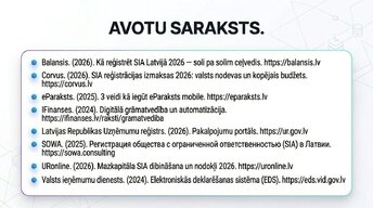Презентация 'SIA reģistrācija un digitālā grāmatvedība 2026', 13.