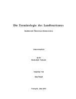 Реферат 'Terminologie des Landtourismus', 1.