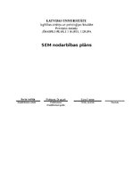 Конспект 'SEM nodarbības plāns', 1.