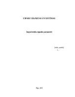 Образец документа 'Impulsveida signālu parametri', 1.