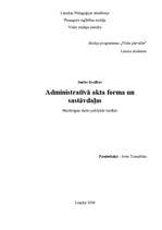 Реферат 'Administratīvā akta forma un sastāvdaļas', 1.