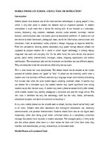 Эссе 'Mobile phones at school: useful tool or distraction?', 1.