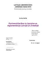 Реферат 'Partnerattiecības, to izpratne un reglamentācija Latvijā un Zviedrijā', 1.
