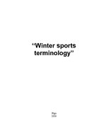 Конспект 'Winter Sports Terminology', 1.