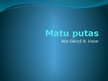 Презентация 'Matu putas', 1.
