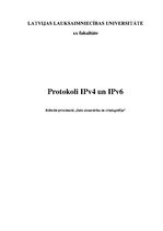 Реферат 'Interneta protokoli IPv4 un IPv6', 1.