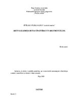 Реферат 'Artusa Kaimiņa runas īpatnības un argumentācija', 1.