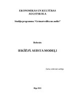 Реферат 'Iekšējā audita modeļi', 1.