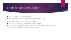 Презентация 'Advantages and disadvantages of sportic dances', 5.