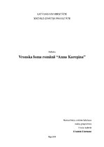 Реферат 'Vronska tēls romānā "Anna Kareņina"', 1.