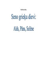 Реферат 'Seno grieķu dievi: Aīds, Pāns, Selēne', 1.