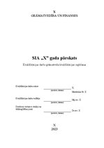 Дипломная 'SIA "X" gada pārskats', 1.