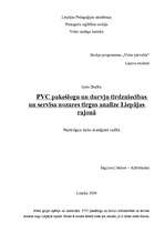 Реферат 'PVC pakešlogu un durvju tirdzniecības nozares tirgus analīze Liepājas rajonā', 1.