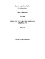Реферат 'Latvijas Republikas Saeimas vēlēšanas', 1.