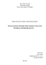 Эссе 'Hormona kortizola cirkulācija cilvēka organismā, tā loms stresa fizioloģijā un p', 1.