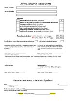 Образец документа 'Atvaļinājuma iesnieguma veidlapa', 1.