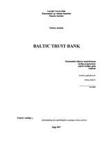 Отчёт по практике 'Prakses atskaite AS "Baltic Trust Bank"', 1.
