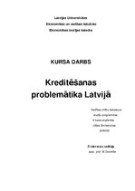 Реферат 'Kreditēšanas problemātika Latvijā', 1.