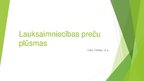 Презентация 'Lauksaimniecības preču plūsmas', 1.