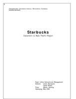 Реферат 'Starbucks: Expansion to Asia-Pacific Region', 1.