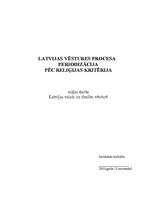 Реферат 'Latvijas vēstures procesa periodizācija pēc reliģijas kritērija', 1.