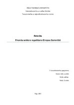 Реферат 'Finanšu sektora regulēšana Eiropas Savienībā', 1.