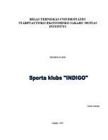 Бизнес план 'Sporta klubs "Indigo"', 1.