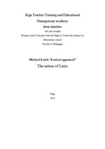 Реферат 'Michael Lewis "Lexical Approach". The Nature of Lexis', 1.