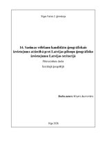Реферат '14. Saeimas vēlēšanu kandidātu ģeogrāfiskais izvietojums attiecībā pret Latvijas', 1.