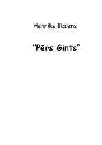 Конспект 'Henriks Ibsens "Pērs Gints"', 1.