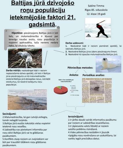 Реферат 'Baltijas jūrā dzīvojošo roņu populāciju ietekmējošie faktori 21.gadsimtā', 26.