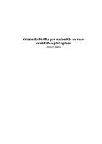 Реферат 'Kriminālatbildība par nacionālās un rases vienlīdzības pārkāpšanu', 1.