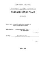 Реферат 'Pārvaldīšanas plāns', 1.