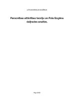 Эссе 'Personības attīstības teoriju un Pola Gogēna daiļrades analīze', 1.