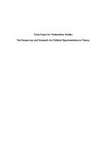 Реферат 'The Democracy and Demands for Political Representation in Theory', 1.